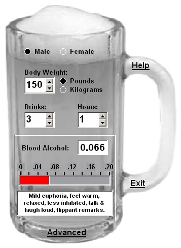 Screenshot for Cheers! Blood Alcohol Calculator 2.3
