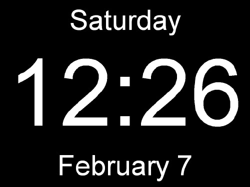 clock screensaver